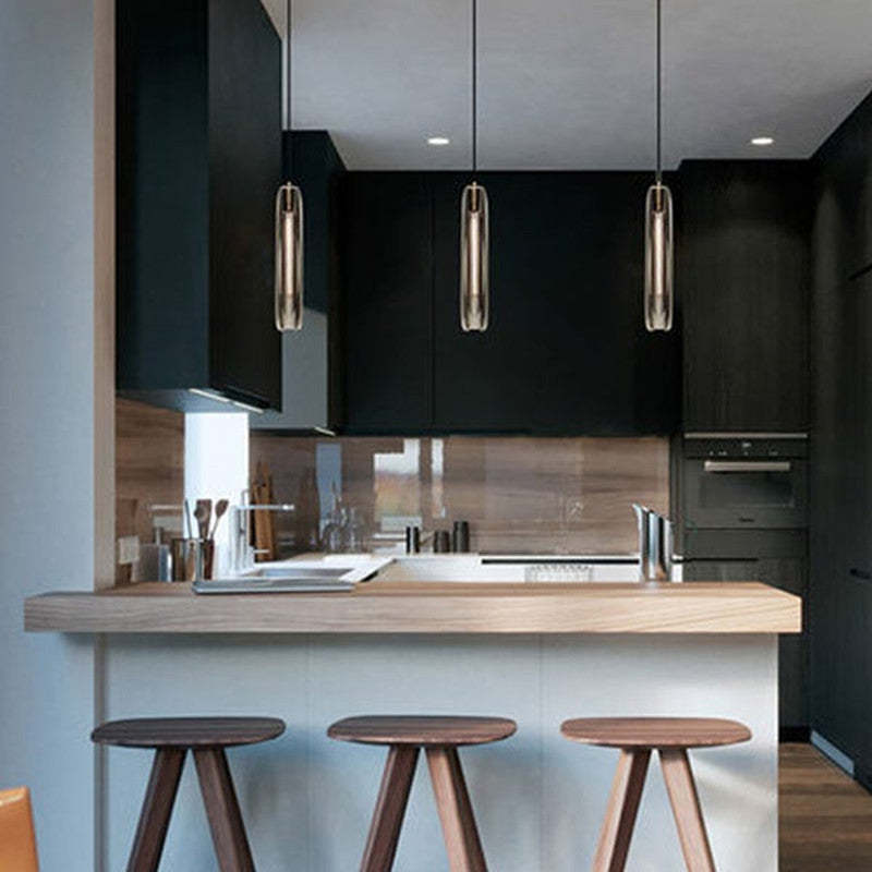 Arisha Brass Designer LED Glass Pendant Lamp - Neutral Decor