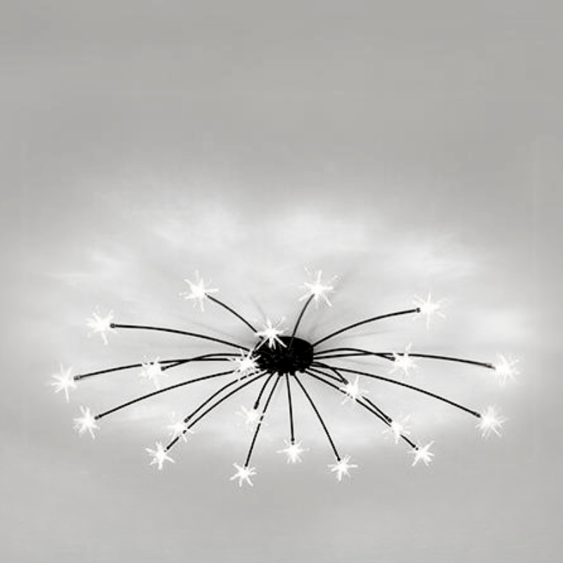 Arisha Art Deco Starry Glass Flush Mount Ceiling Light - Neutral Decor