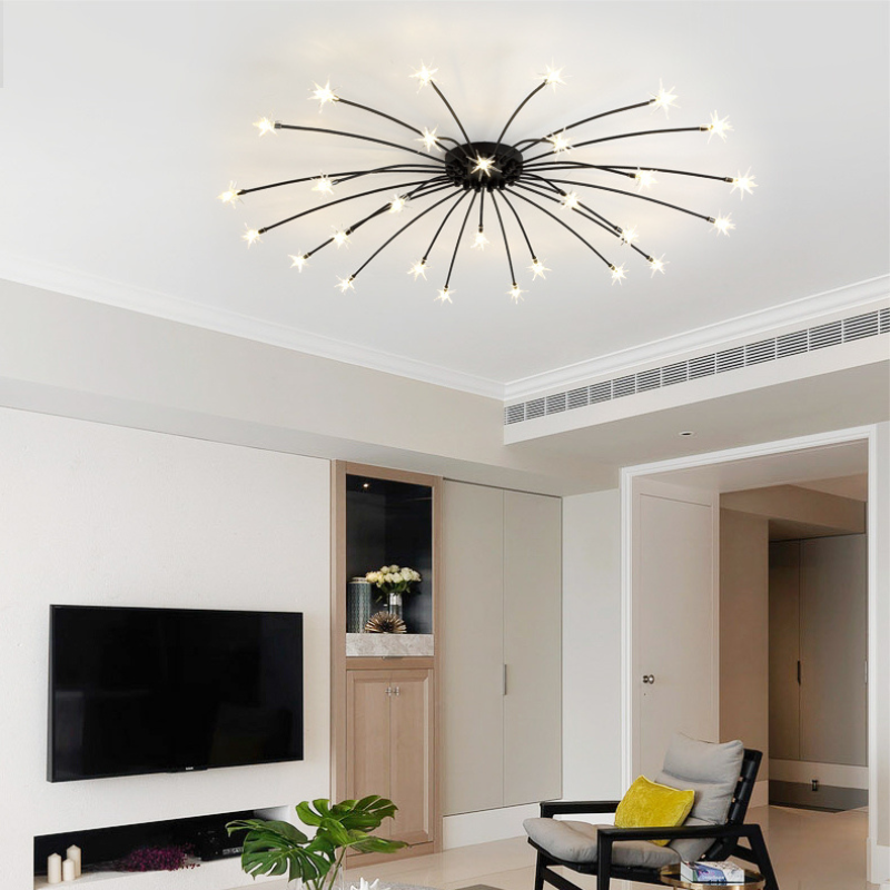 Arisha Art Deco Starry Glass Flush Mount Ceiling Light - Neutral Decor