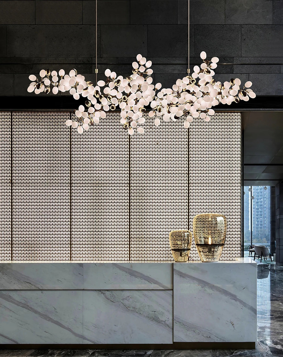 Aldo Elegant Droplet Glass Chandelier