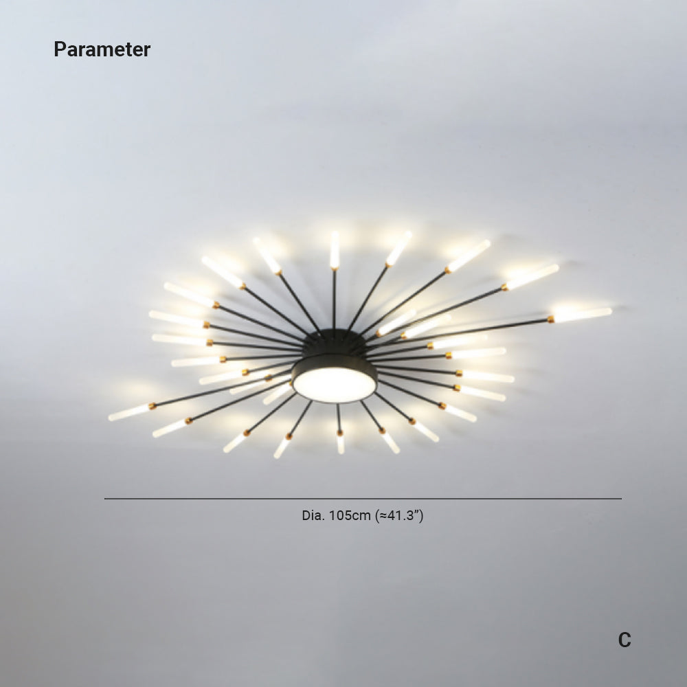 Arisha Modern Home Decoration Fireworks LED Ceiling Light - Neutral Decor