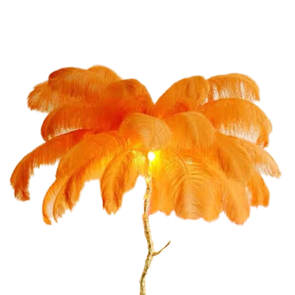 O'Moore Nordic Luxury Unique Ostrich Feather Floor Lamp/Table Lamp - Neutral Decor