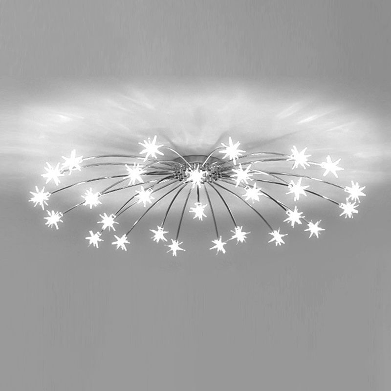 Arisha Art Deco Starry Glass Flush Mount Ceiling Light - Neutral Decor
