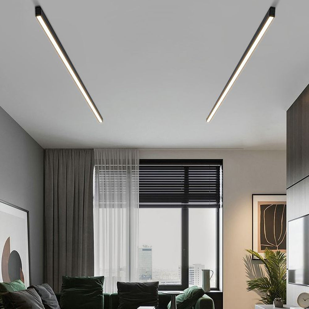Solin Linear Black Ceiling Light/Wall Light - Neutral Decor