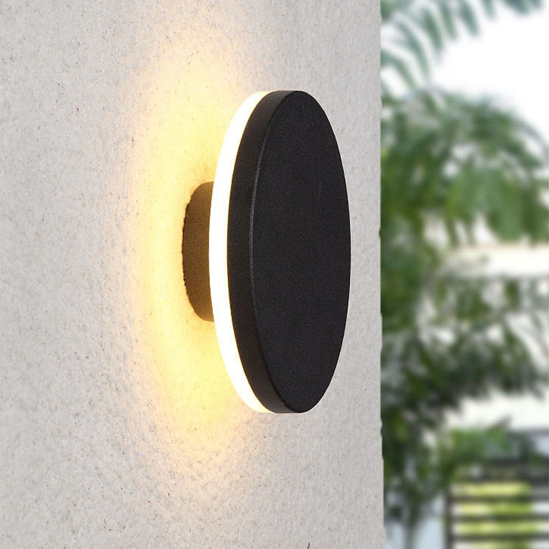 Ray Minimalist Round Square Outdoor Wall Lamp LED - Neutral Decor