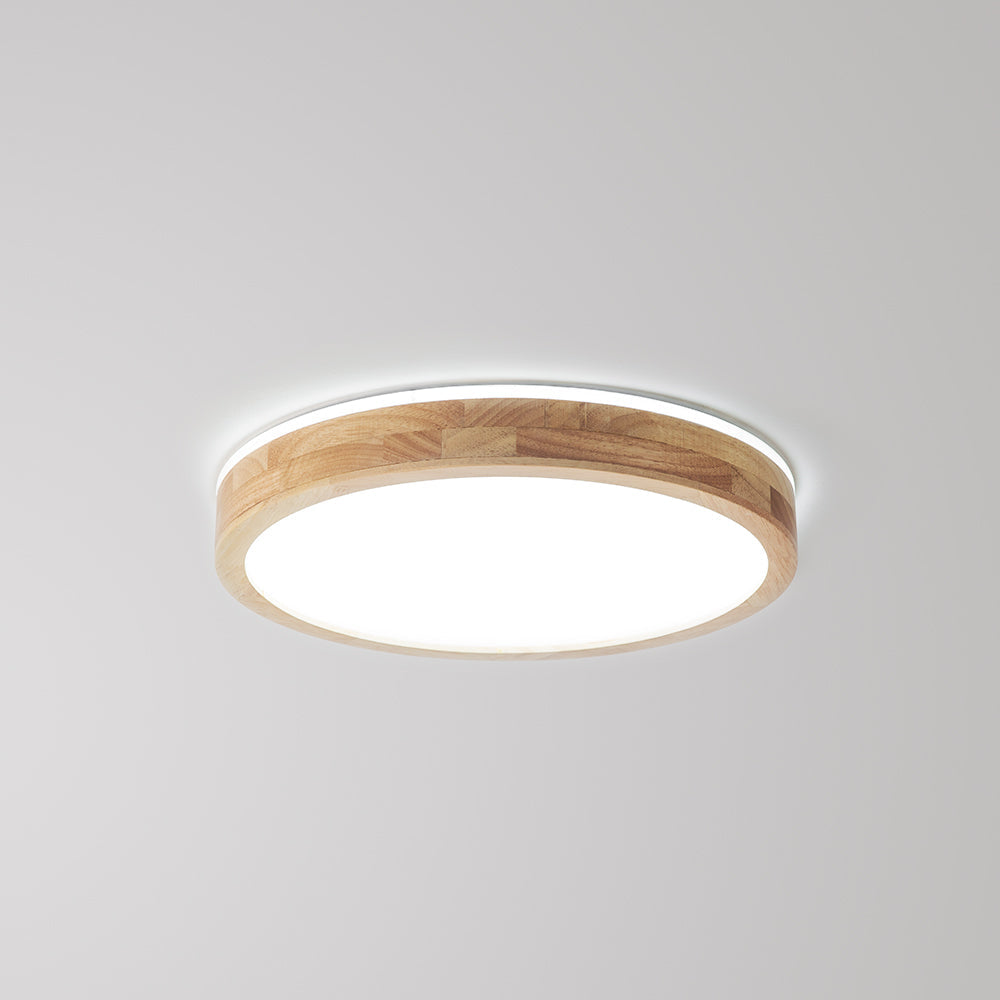 Muto Nordic Acrylic/Wood Flush Mount Ceiling Light Wood - Neutral Decor