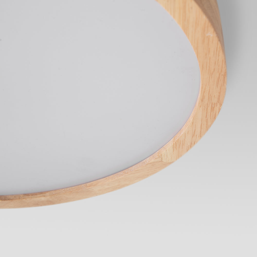 Muto Nordic Acrylic/Wood Flush Mount Ceiling Light Wood - Neutral Decor