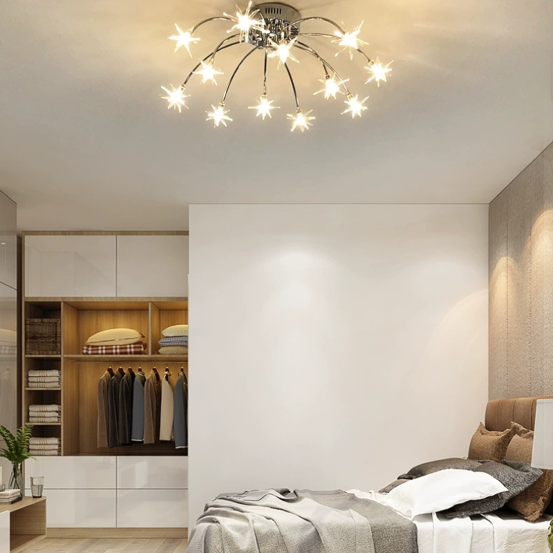 Arisha Art Deco Starry Glass Flush Mount Ceiling Light - Neutral Decor