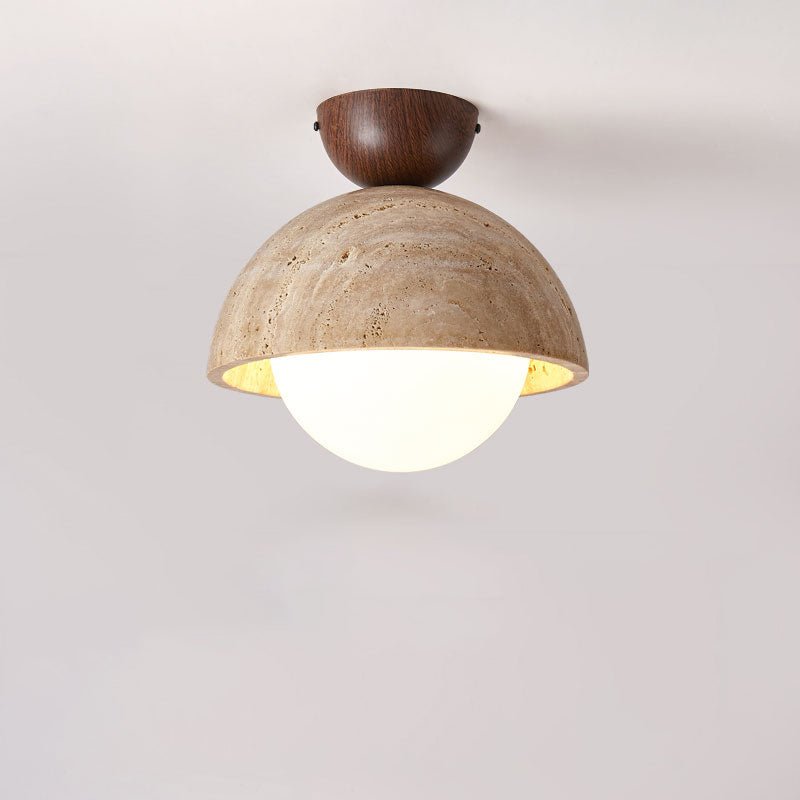 Solana Travertine Ceiling Light - Neutral Decor