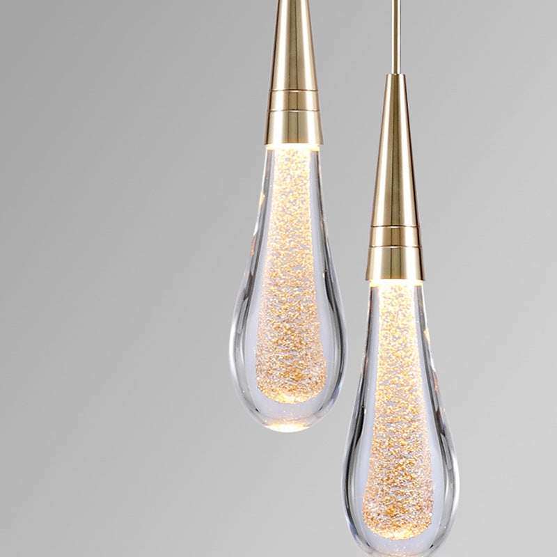 Kristy Pendant Light Crystal & Glass Droplet - Neutral Decor