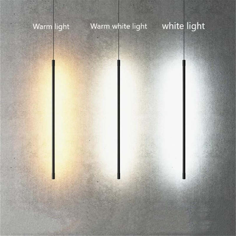 Arisha Minimalist Linear Acrylic Pendant Light - Neutral Decor