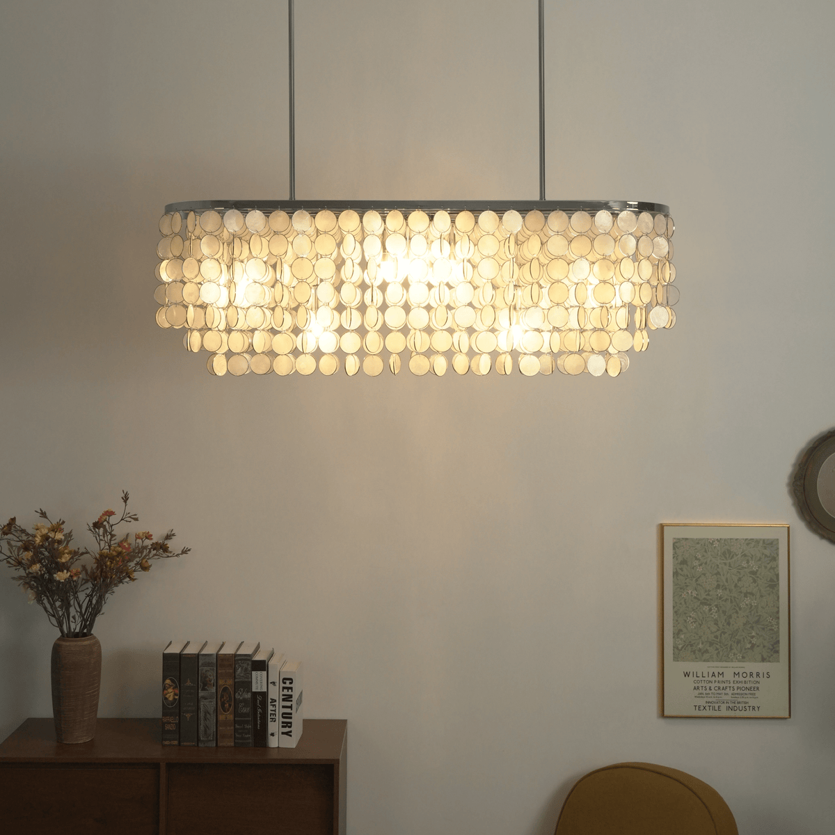 Eiric Shell Linear Chandelier