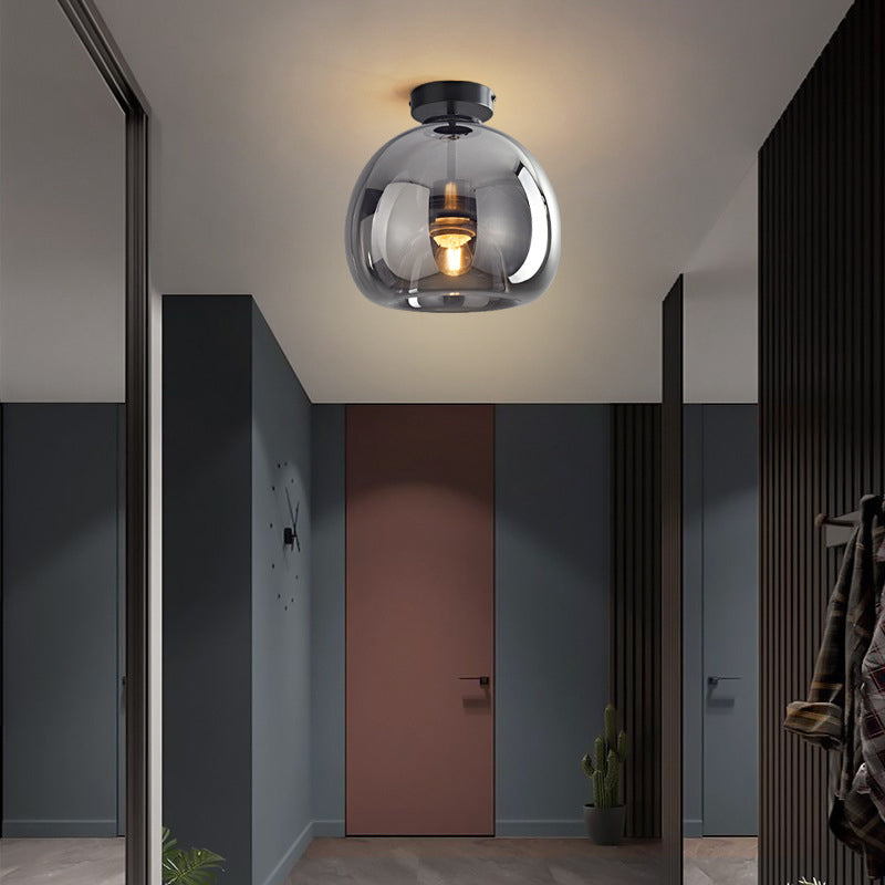 Arisha Modern Dome Glass Semi-Flush Mount Ceiling Light Pendant Light - Neutral Decor