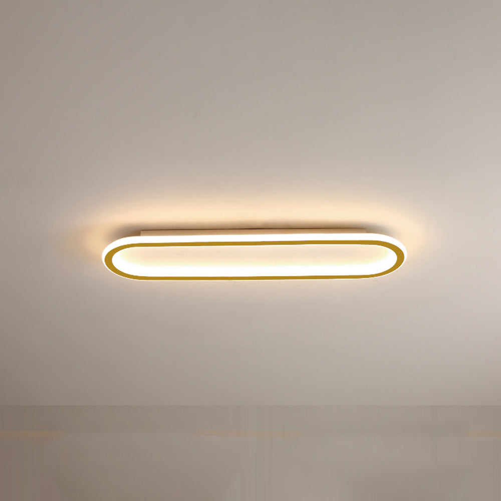 Arisha Minimalist Rectangular Flush Mount Ceiling Light - Neutral Decor