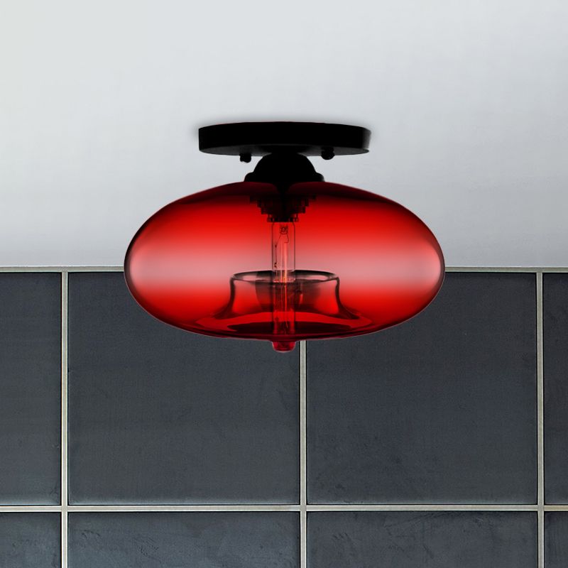 Arisha Industrial Art Deco Globe Flush Mount Ceiling Light Living Room - Neutral Decor