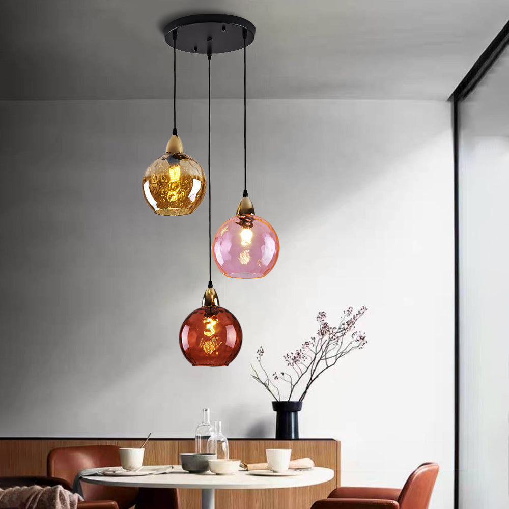 Valentina Pendant Light Water Ripple Cluster, 3 Head - Neutral Decor