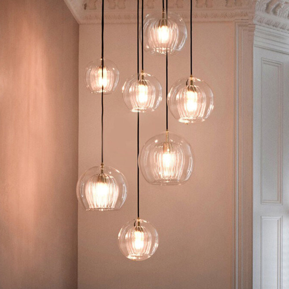 June Glass Globe Pendant Light Clear &Amber - Neutral Decor