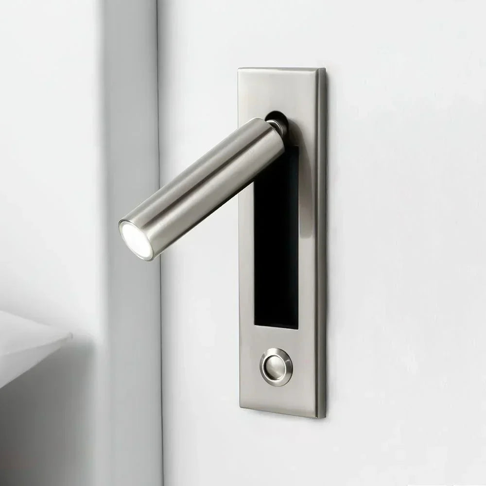 Arisha Modern Rotatable Bedside Sconce, Cylindrical/Square - Neutral Decor