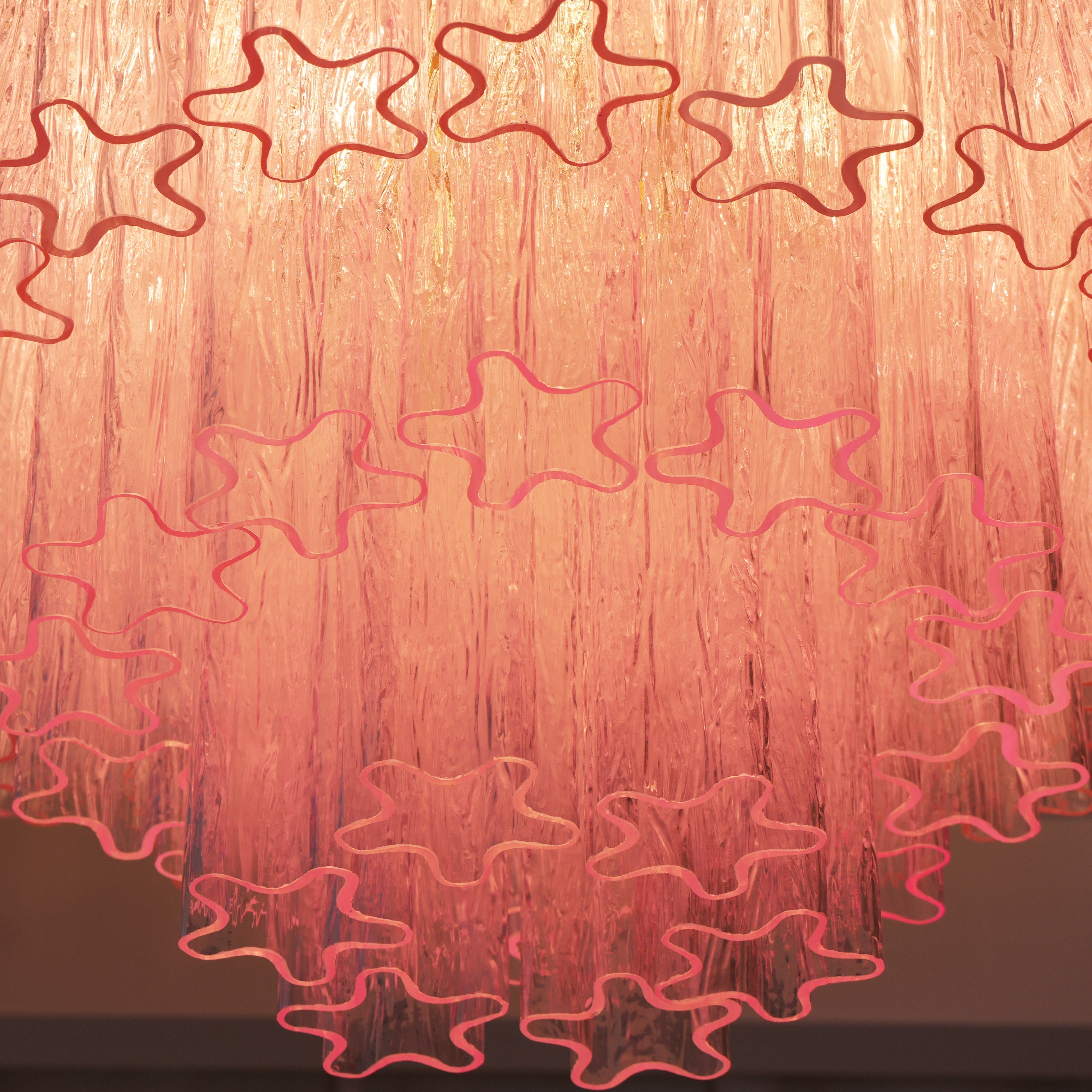Veliaine Ceiling Lamp Murano Pink Glass Vintage