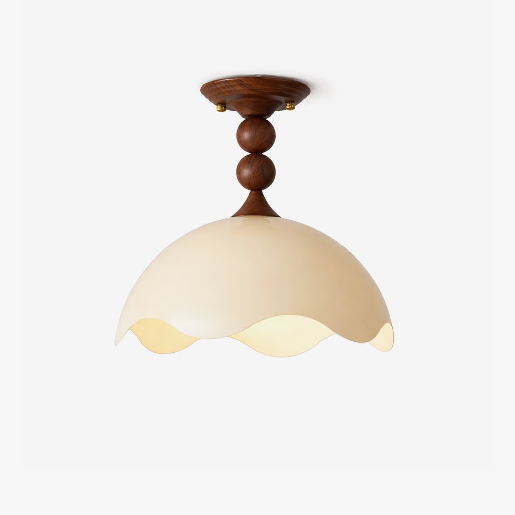 Solwick Scallop Flush Mount Ceiling Light