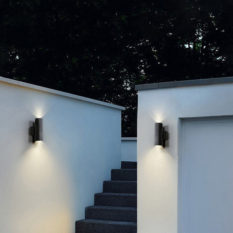 Ray Minimalist Double-headed LED Outdoor Wall Lamp Glass Garden Corridor - Neutral Decor