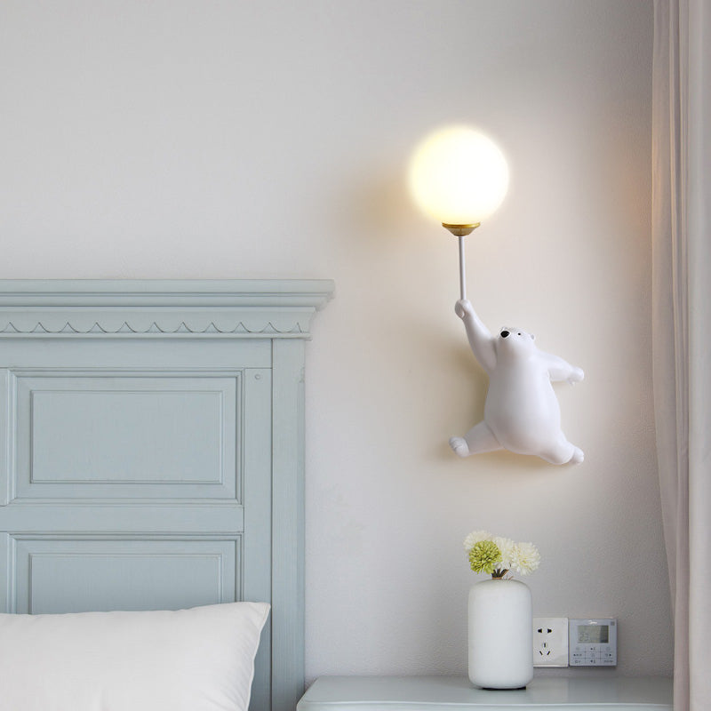 Aria Wall Reading Lamp Bear Balloon Children Bedroom/Bedside/Study - Neutral Decor