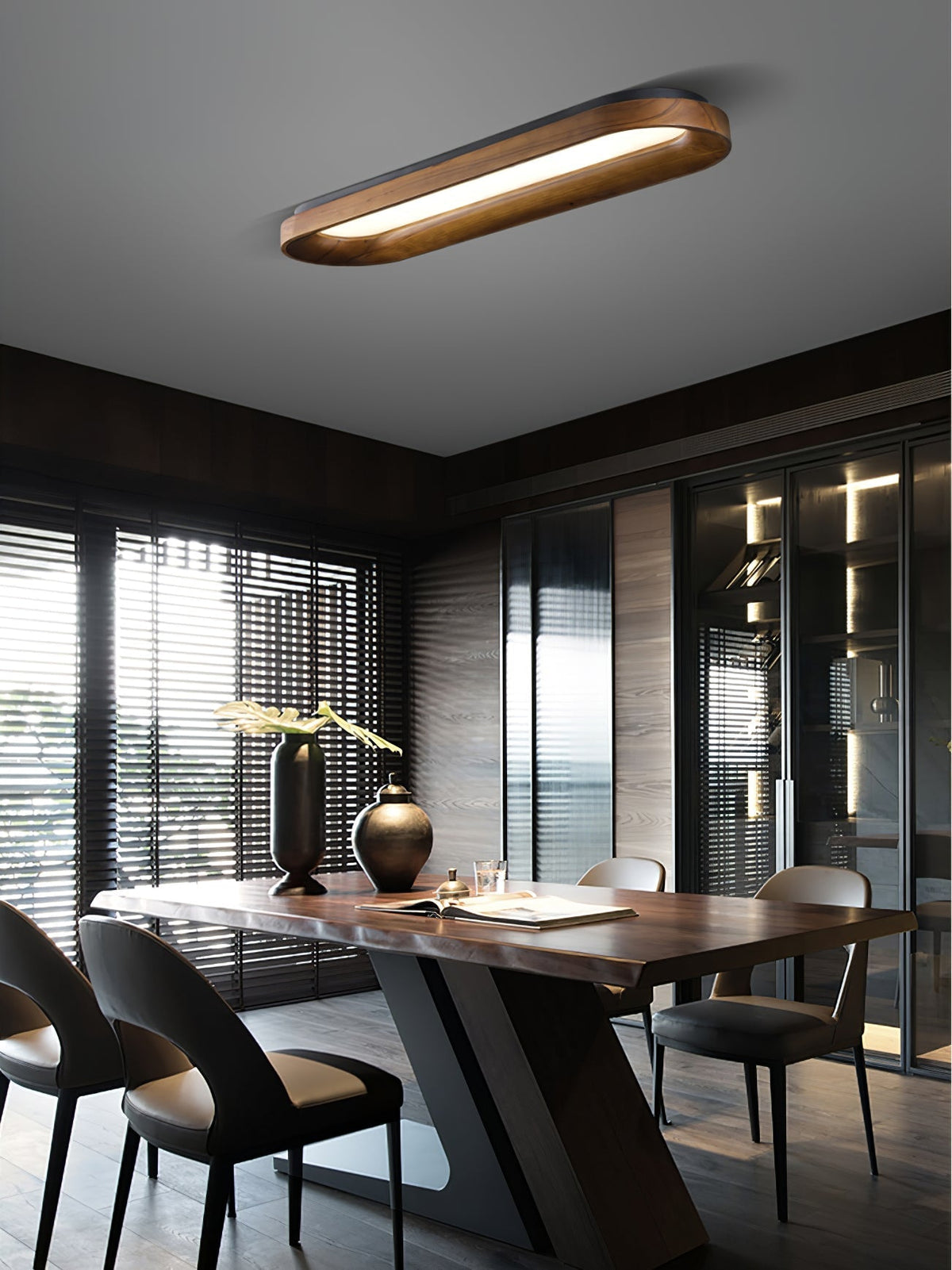 Zatalel Modern Minimalist Flowing Cloud Wood Ceiling Lamp