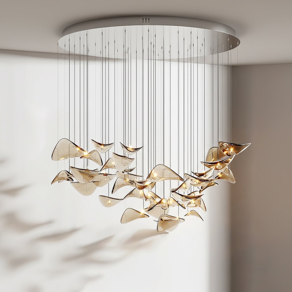 Beauvale Wave Floating Leaf Chandelier