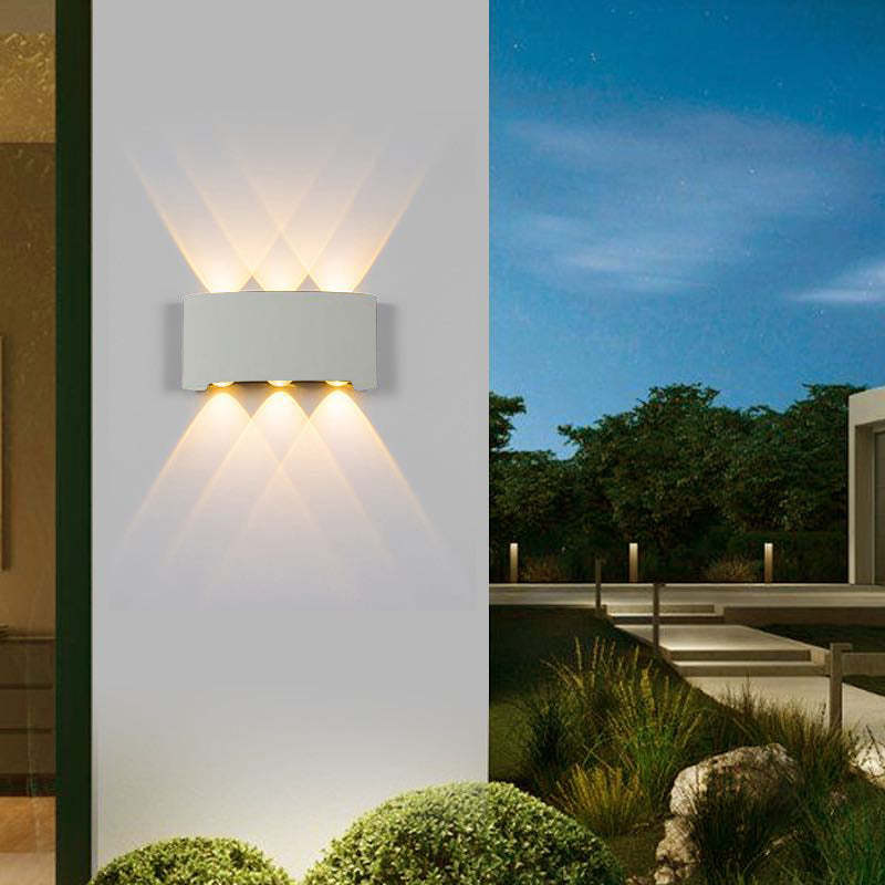 Ray Modern Rectangular Outdoor Wall Lamp Water-Wave - Neutral Decor