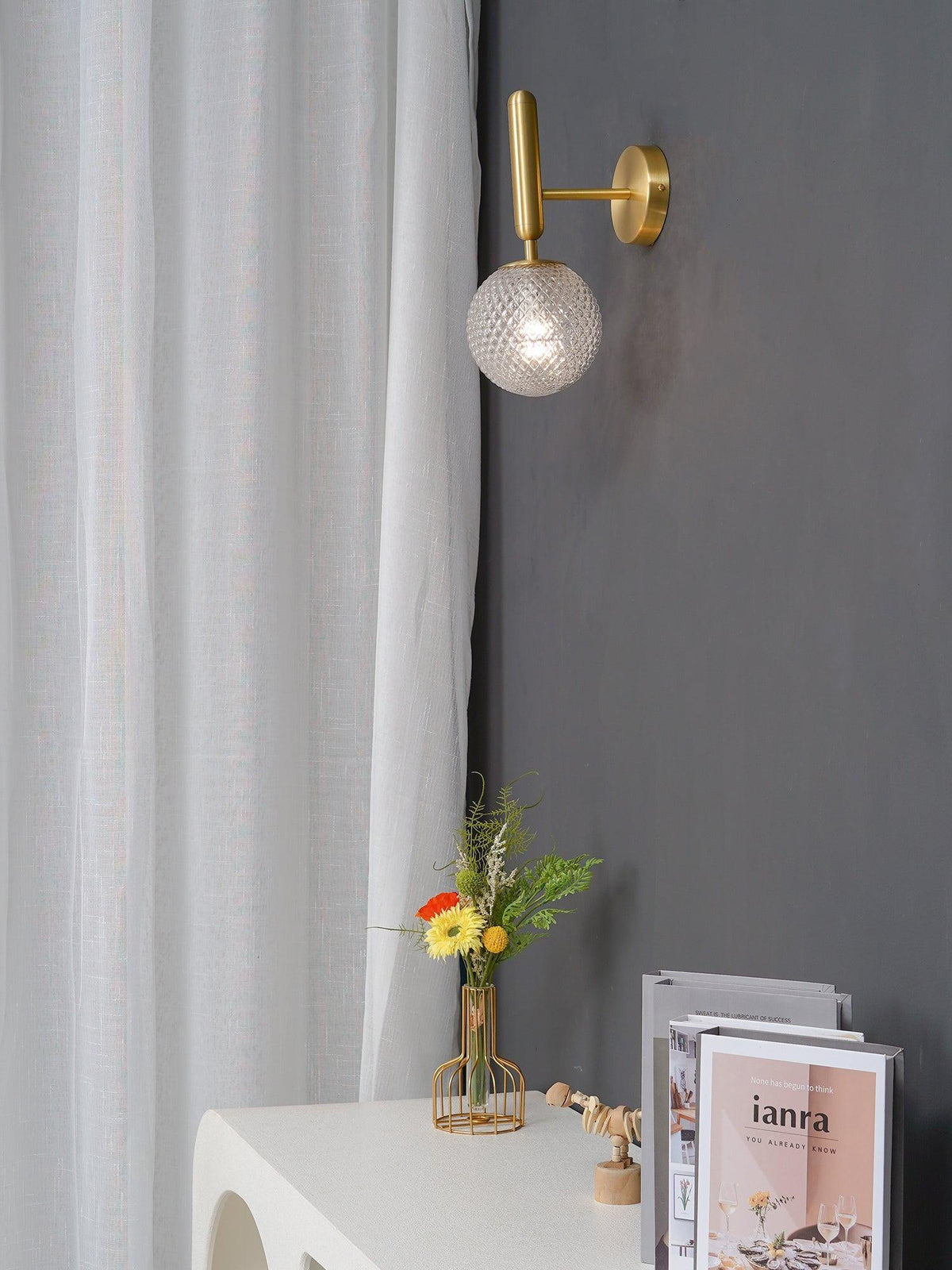 Culorara Modern Minimalist Brass Wall Lamp