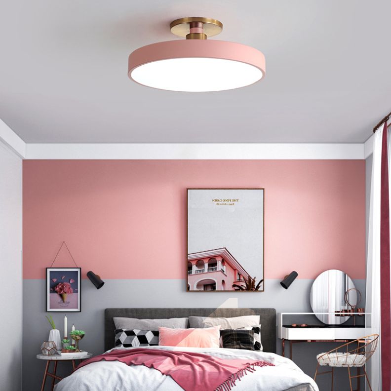 Aria Nordic Minimalist Round Flush Mount Ceiling Light - Neutral Decor