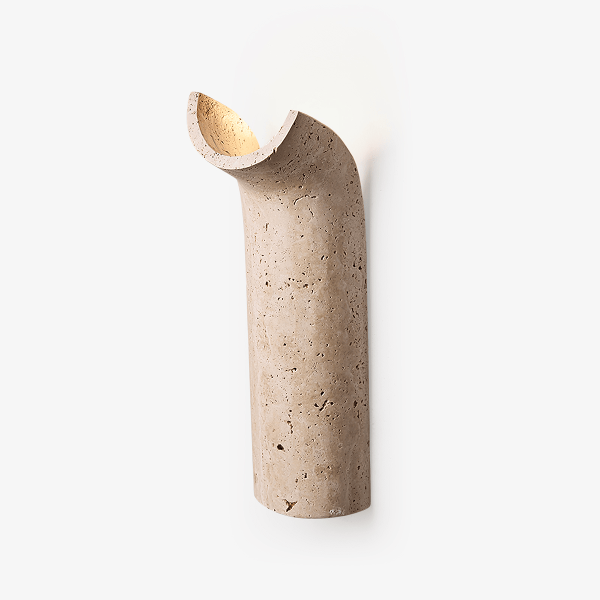 Lycoris Travertine Tapered Wall Light