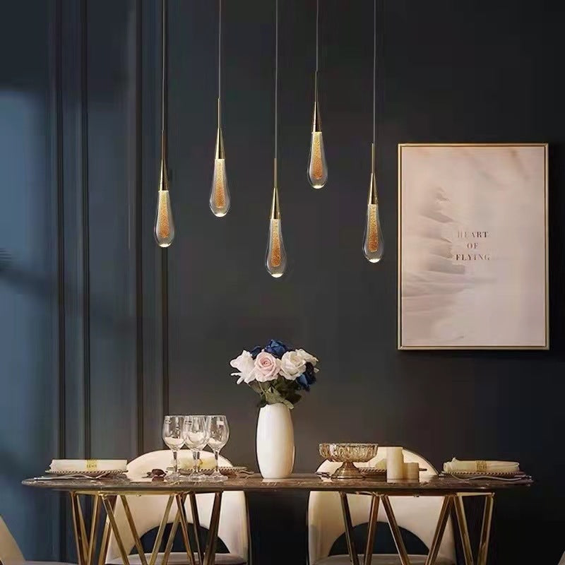 Kristy Pendant Light Crystal & Glass Droplet - Neutral Decor