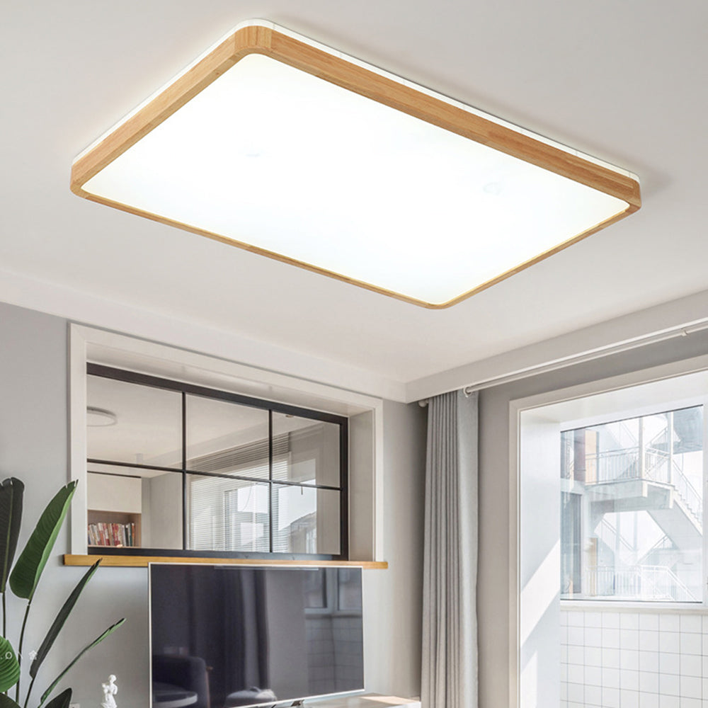 Muto Nordic Acrylic/Wood Flush Mount Ceiling Light Wood - Neutral Decor
