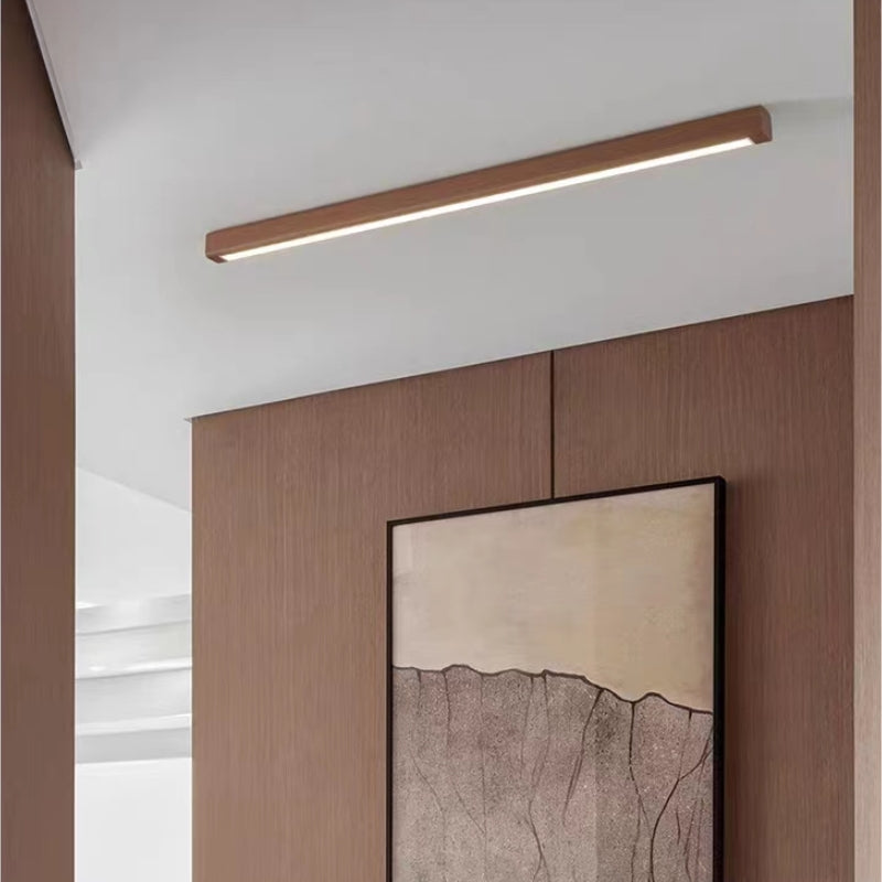 Arisha Linear Ceiling Light, Wood, 23.6"/39.4" - Neutral Decor