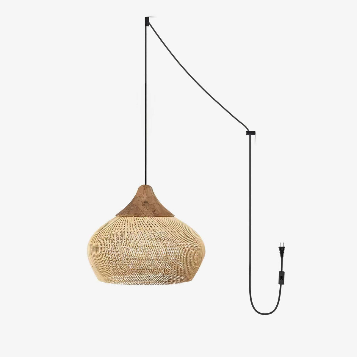 Canirora Pendant Lamp Rattan Swag Woven
