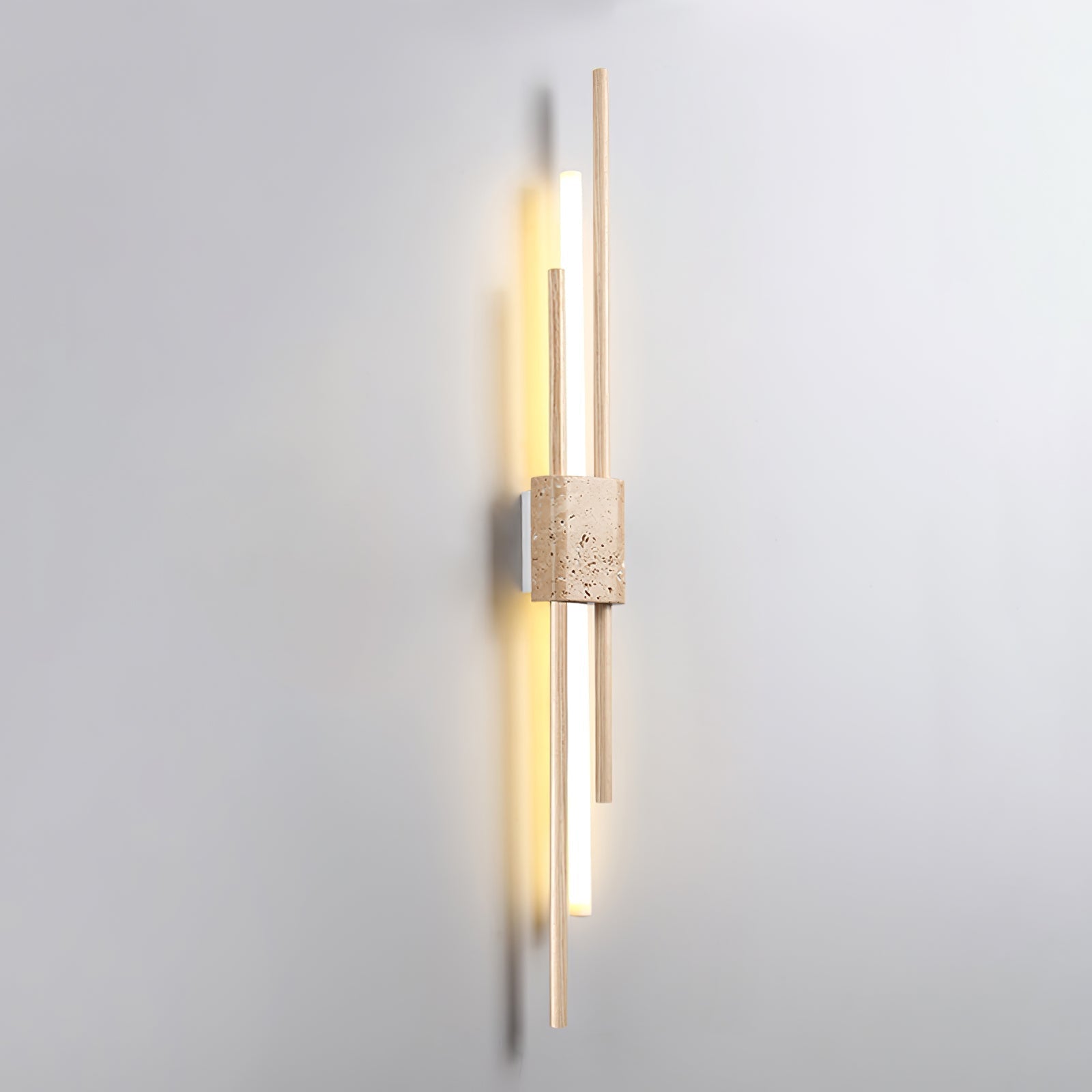 Eden Terra Travertine Wood Walnut Wall Light