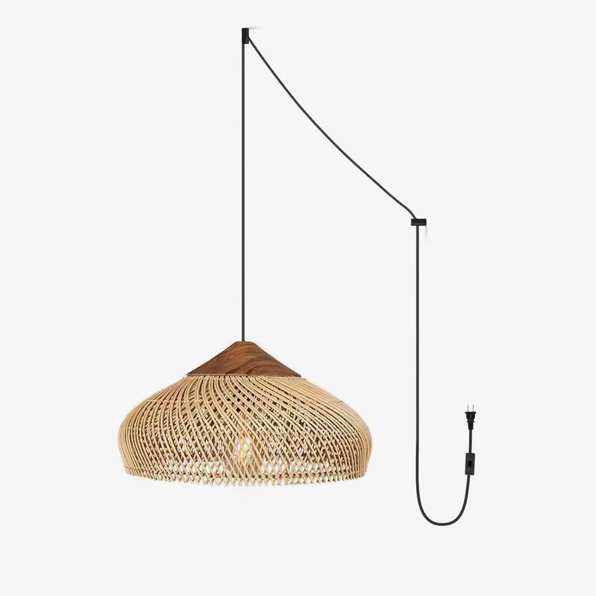 Canirora Pendant Lamp Rattan Swag Woven