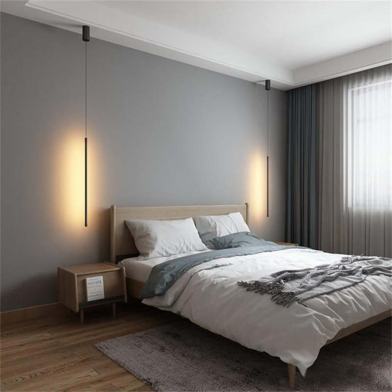 Arisha Minimalist Linear Acrylic Pendant Light - Neutral Decor