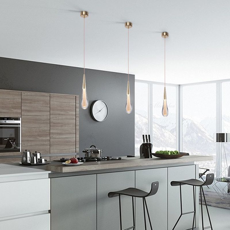 Teardrop Gold Pendant Light - Neutral Decor