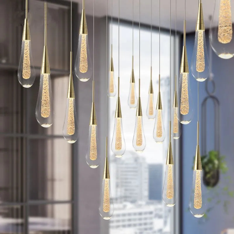 Teardrop Gold Pendant Light - Neutral Decor