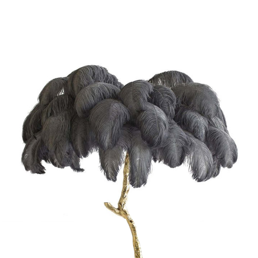 O'Moore Nordic Luxury Unique Ostrich Feather Floor Lamp/Table Lamp - Neutral Decor