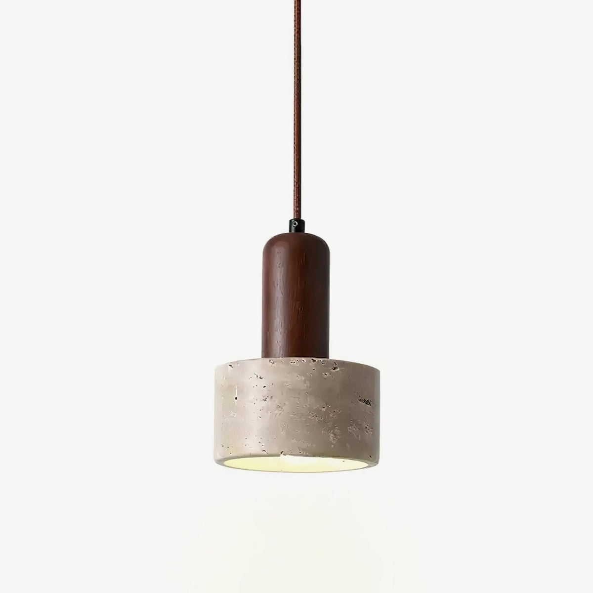 Jlynis Dual-Material Travertine Pendant Light