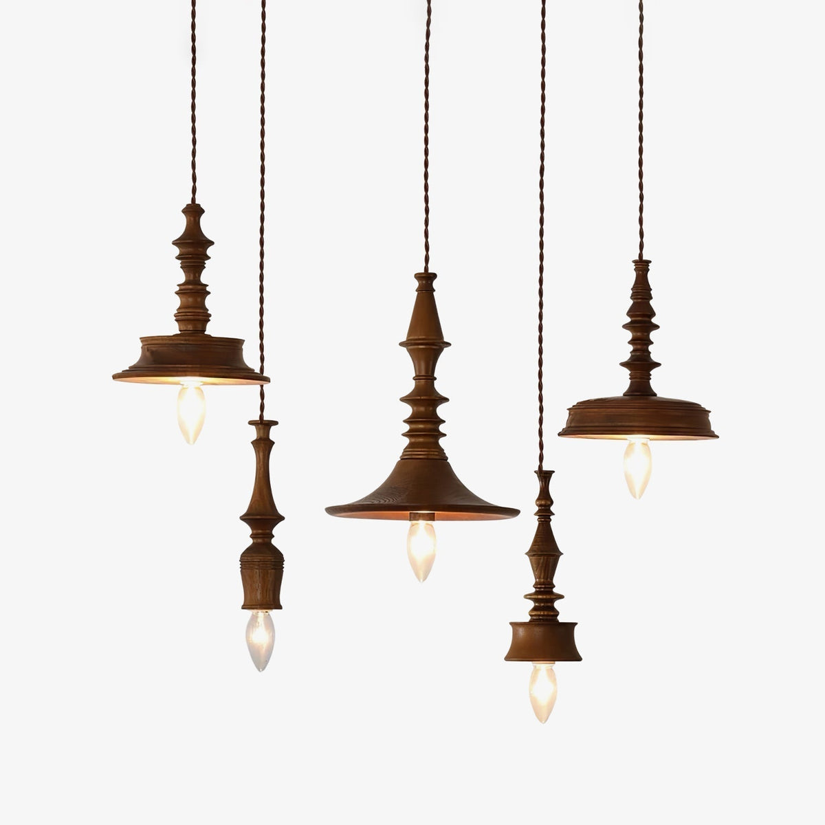Tessira Wood Industrial Pendant Lamp
