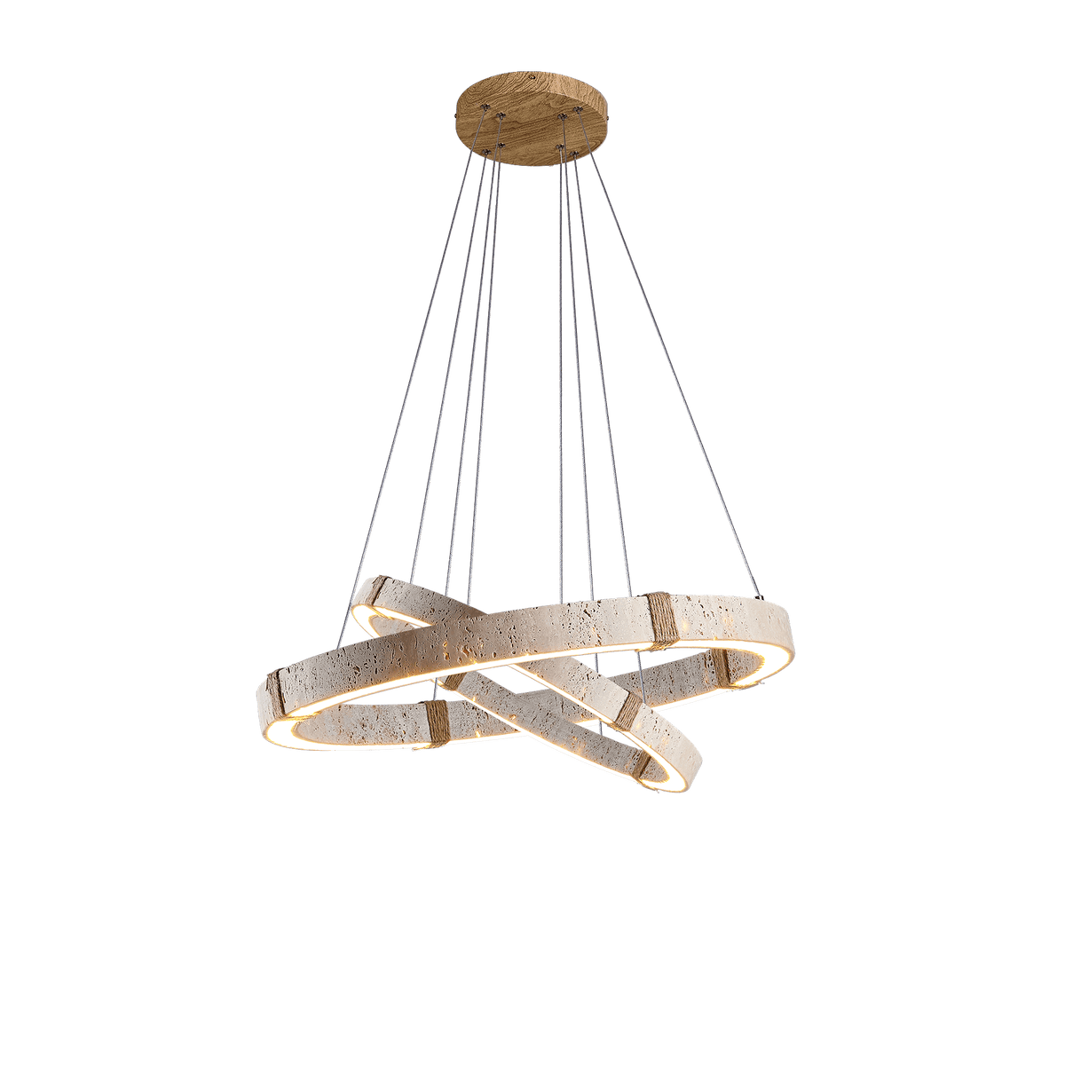 Clairstead Circle Travertine Pendant Light