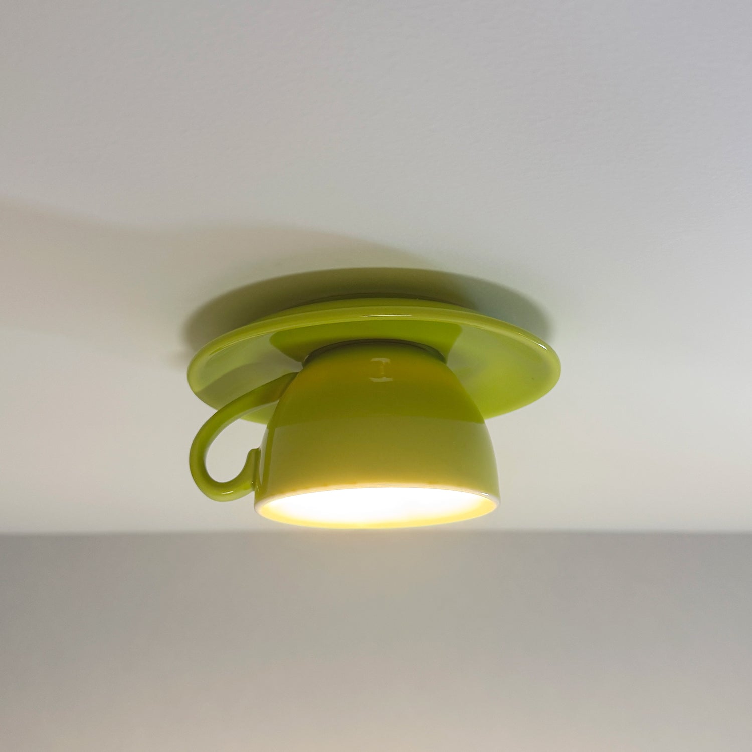 Valentina Modern Coffee Cups Ceramic Flush Ceiling Lighting - Neutral Decor