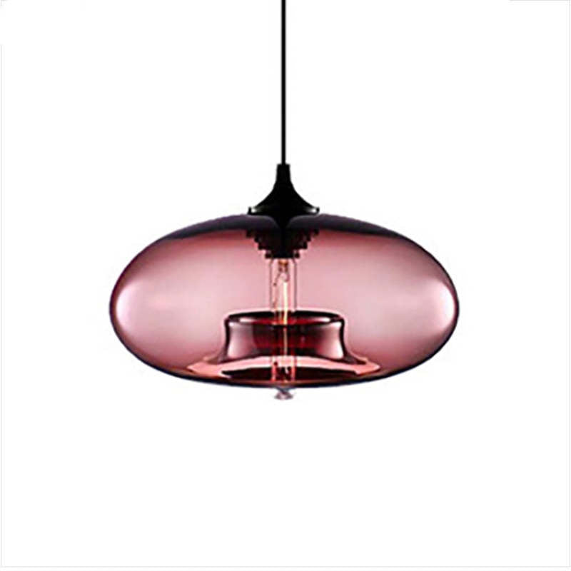 Valentina Modern Bread Shaped Glass Pendant Light 6 Color Living Room - Neutral Decor