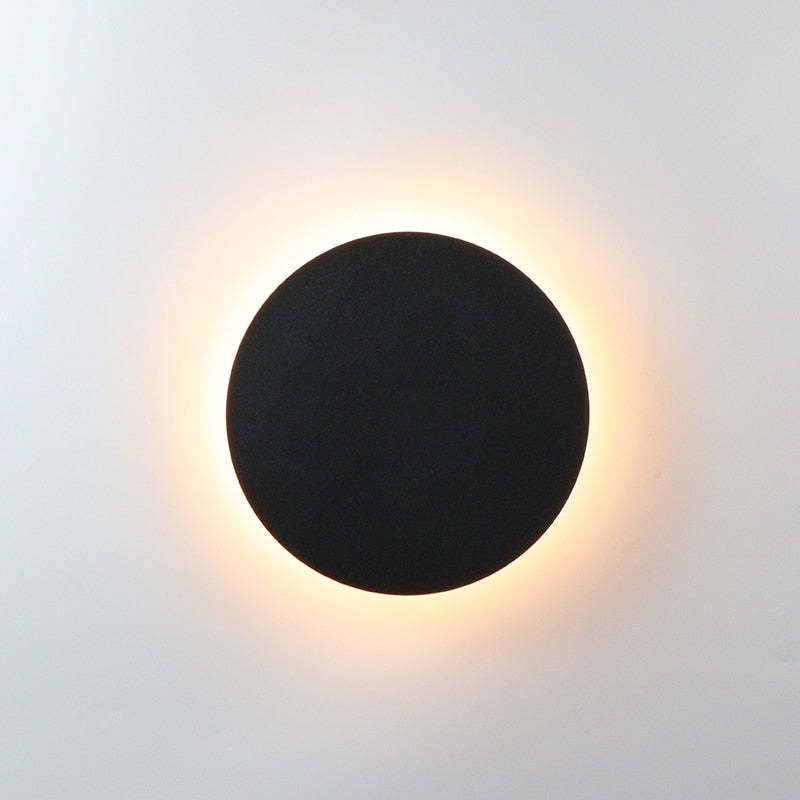 Klyne Minimalist Round/Square Outdoor Wall Lamp LED, Black/White - Neutral Decor