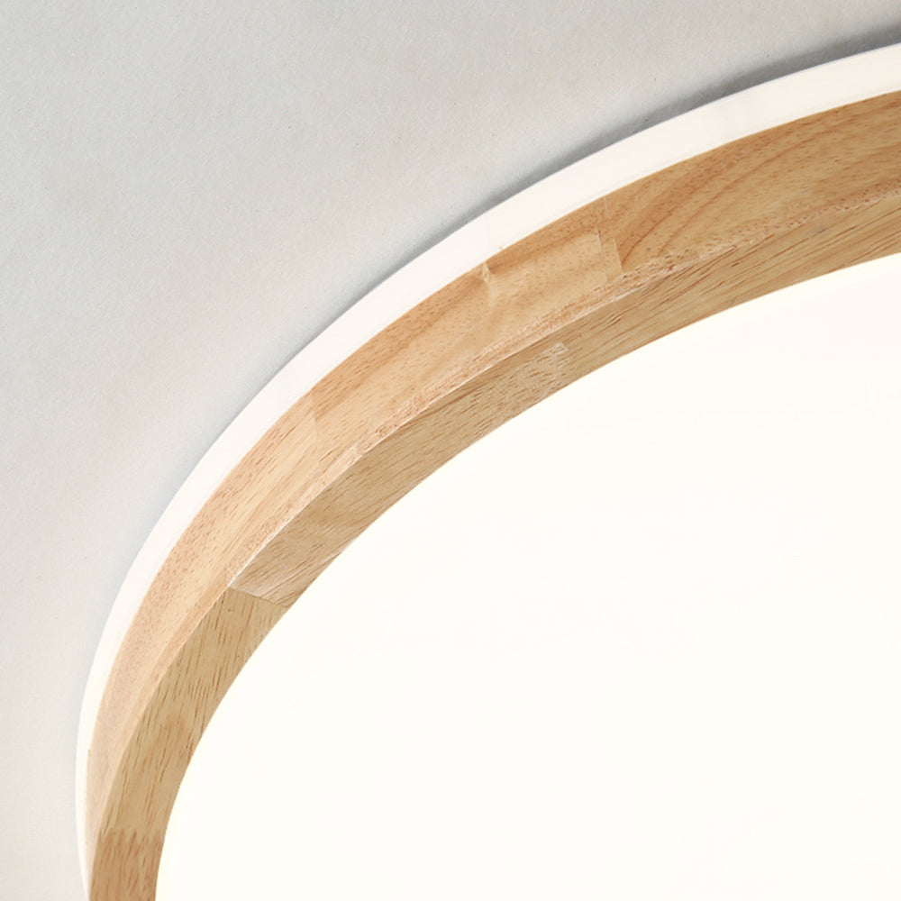 Muto Nordic Acrylic/Wood Flush Mount Ceiling Light Wood - Neutral Decor