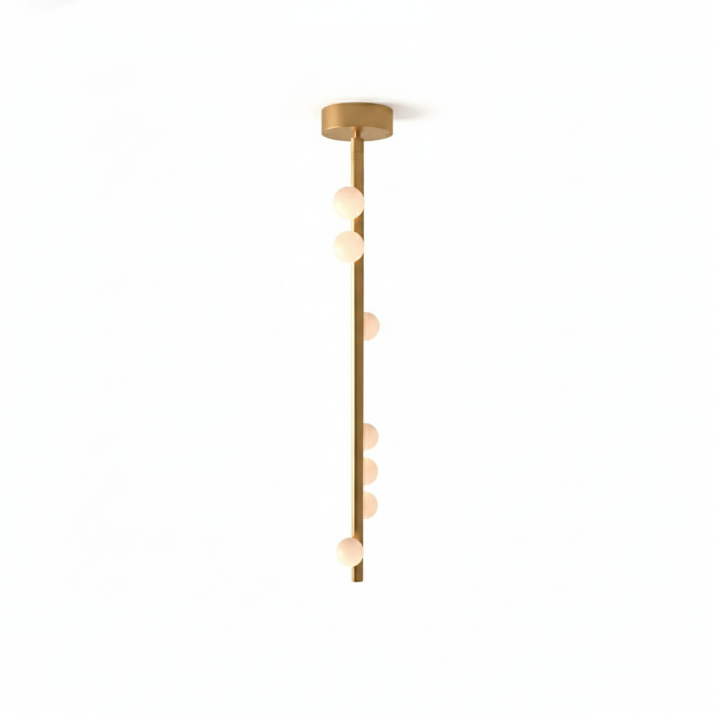 Miraview Brass Glass Drop Chandelier